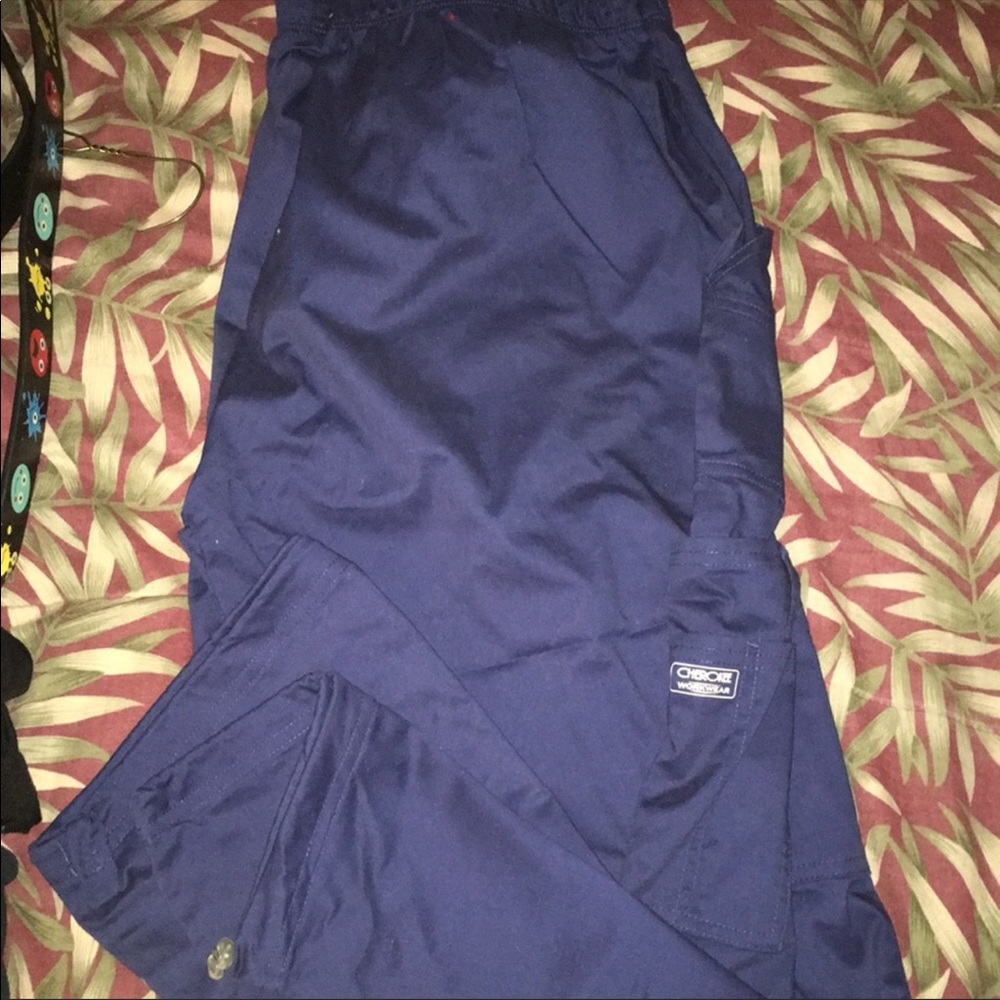 Navy Blue Cherokee Scrub Pants